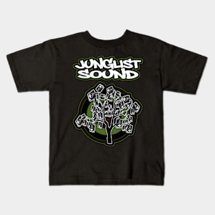 Junglist Sound-Boom Tree- Green Kids T-Shirt